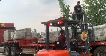 廊坊 黄金麻冰裂纹，地铺石装车