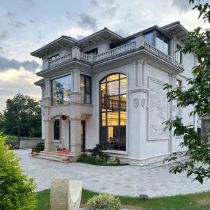 廊坊 白麻花岗岩私人别墅干挂石材豪华定制