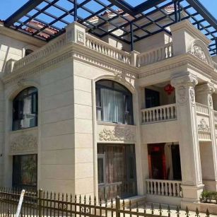 廊坊 黄金麻花岗岩荔枝面别墅外墙干挂