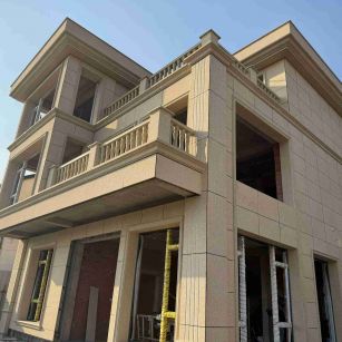 廊坊 黄金麻花岗岩石材荔枝面外墙干挂效果展示