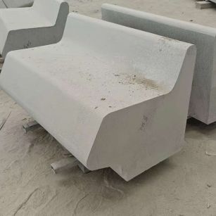 廊坊 芝麻白花岗岩异形坐凳，石凳