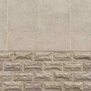 廊坊 黄金麻自然面蘑菇石配荔枝面干挂