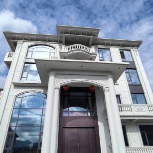 廊坊白麻别墅外墙干挂石材效果示例