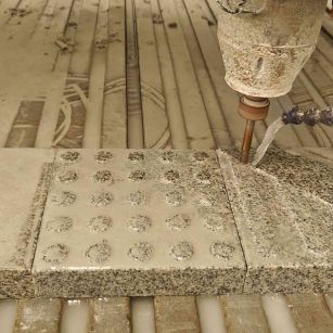 廊坊 芝麻白花岗岩石材盲人石、盲道石、盲点石