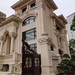 廊坊 黄金麻花岗岩别墅外墙干挂效果展示