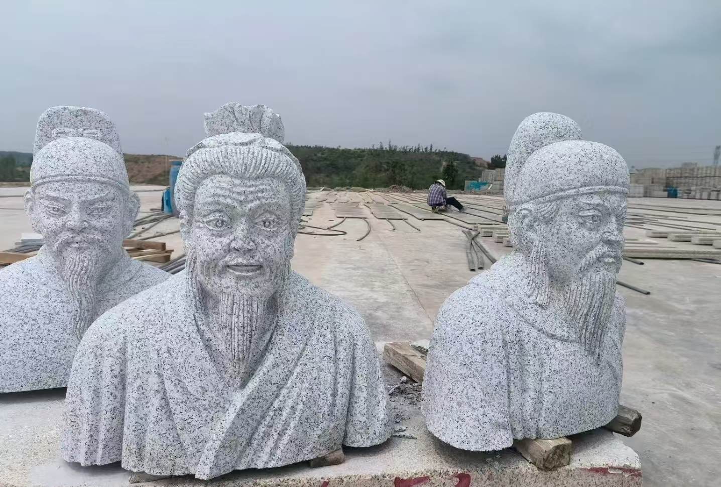 廊坊 白麻花岗岩石材人物立体雕刻