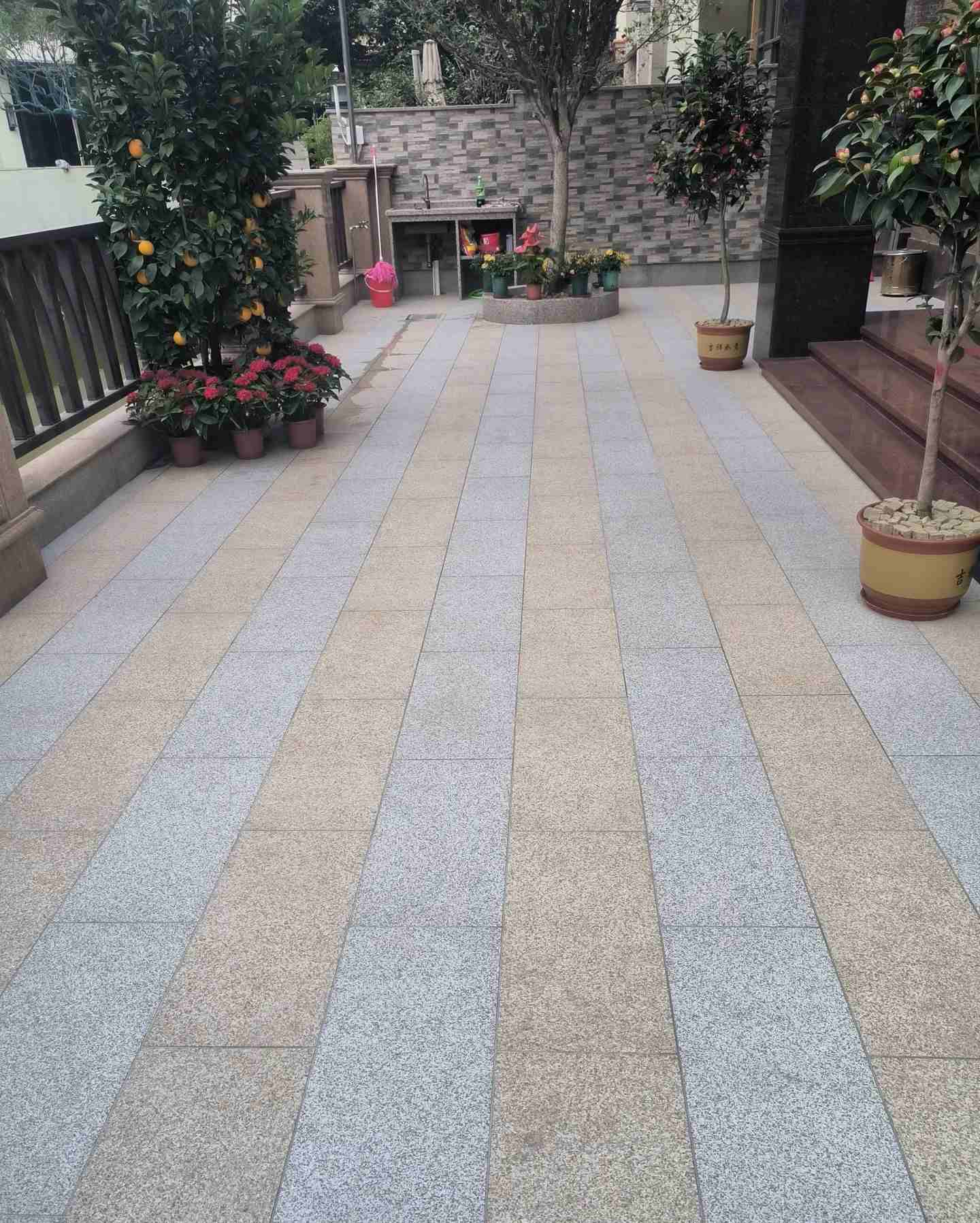 廊坊 黄金麻白麻荔枝面庭院铺装展示