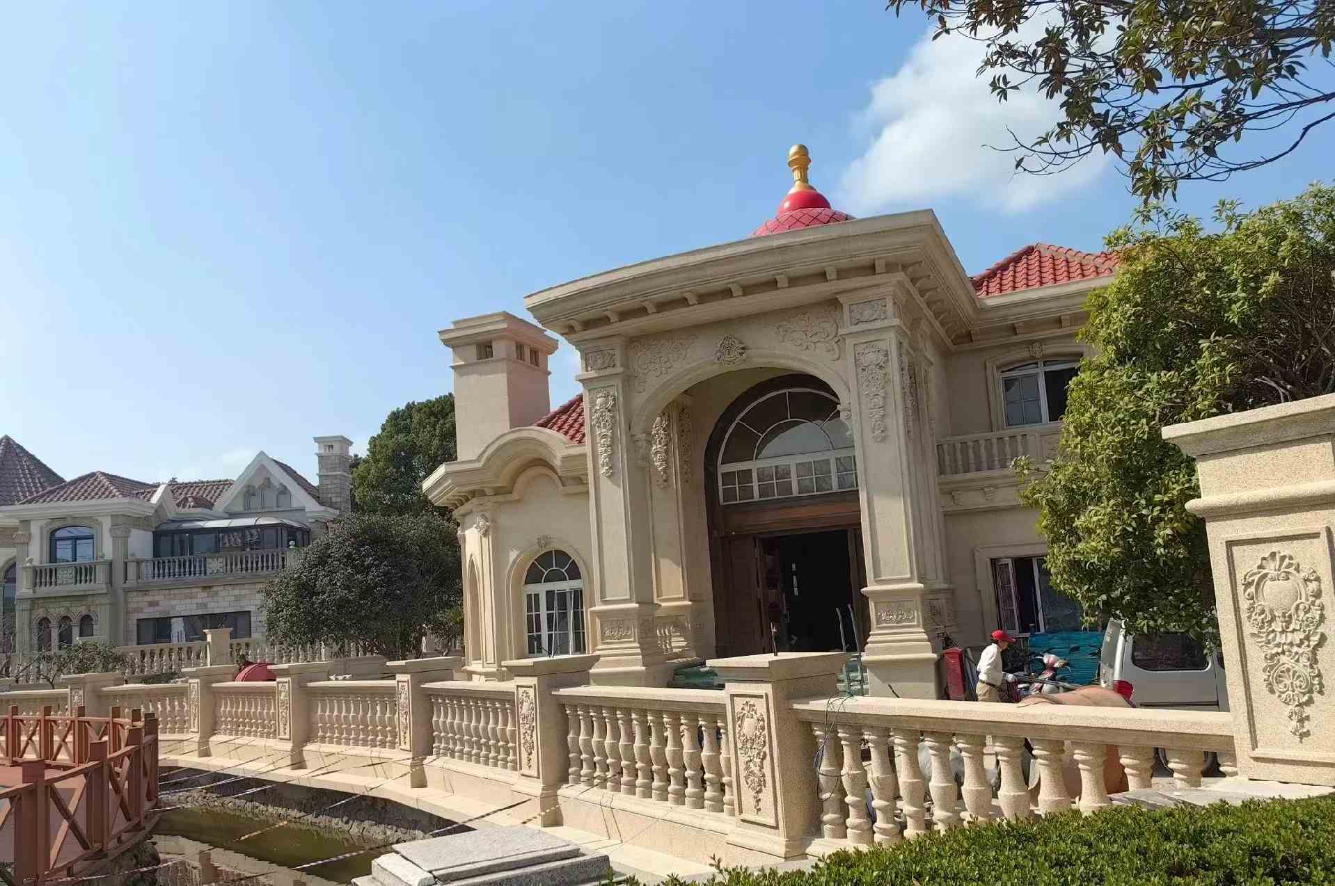 廊坊 黄金麻花岗岩欧式别墅