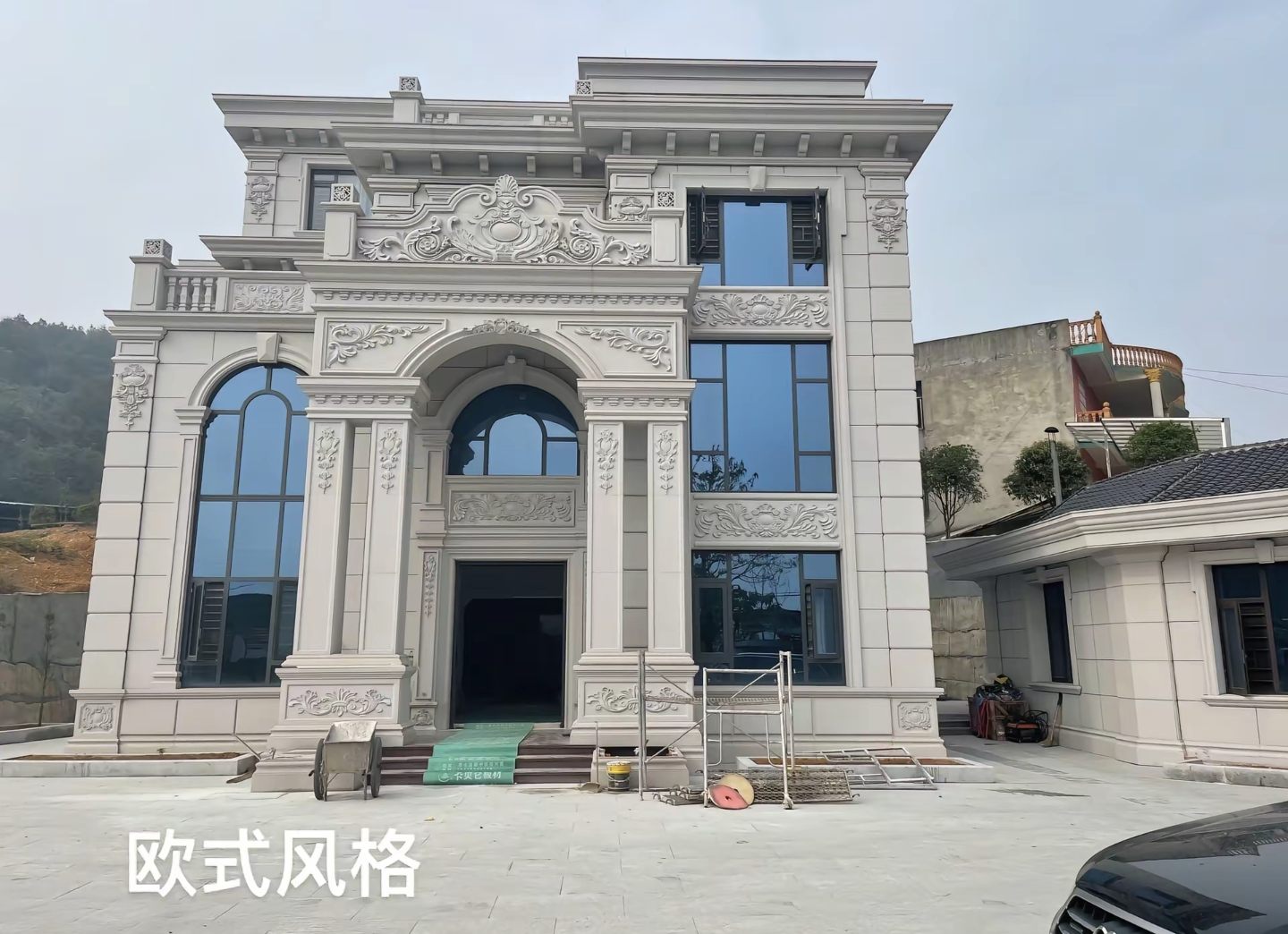 廊坊 白麻花岗岩别墅外墙干挂