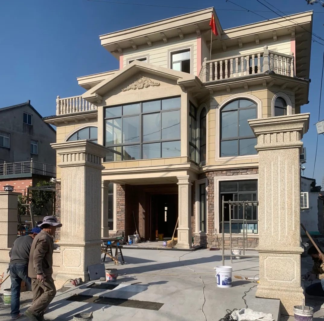 廊坊 黄金麻花岗岩荔枝面别墅外墙干挂私家专属